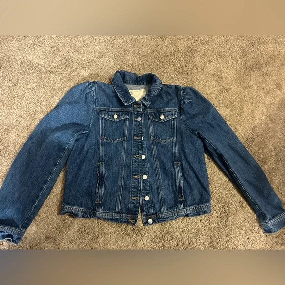 Anthro Pilcro puff sleeve denim jacket - XL - Picture 4 of 8